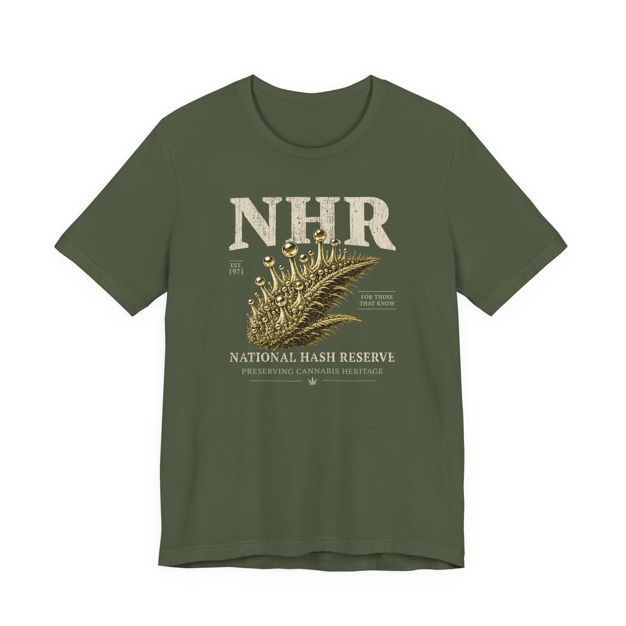National Hash Reserve T-Shirt | Cannabis Heritage Tee | Hash Culture Shirt | Bella Canvas 3001 Graphic Tee | Stoner Streetwear Gift - Image 4