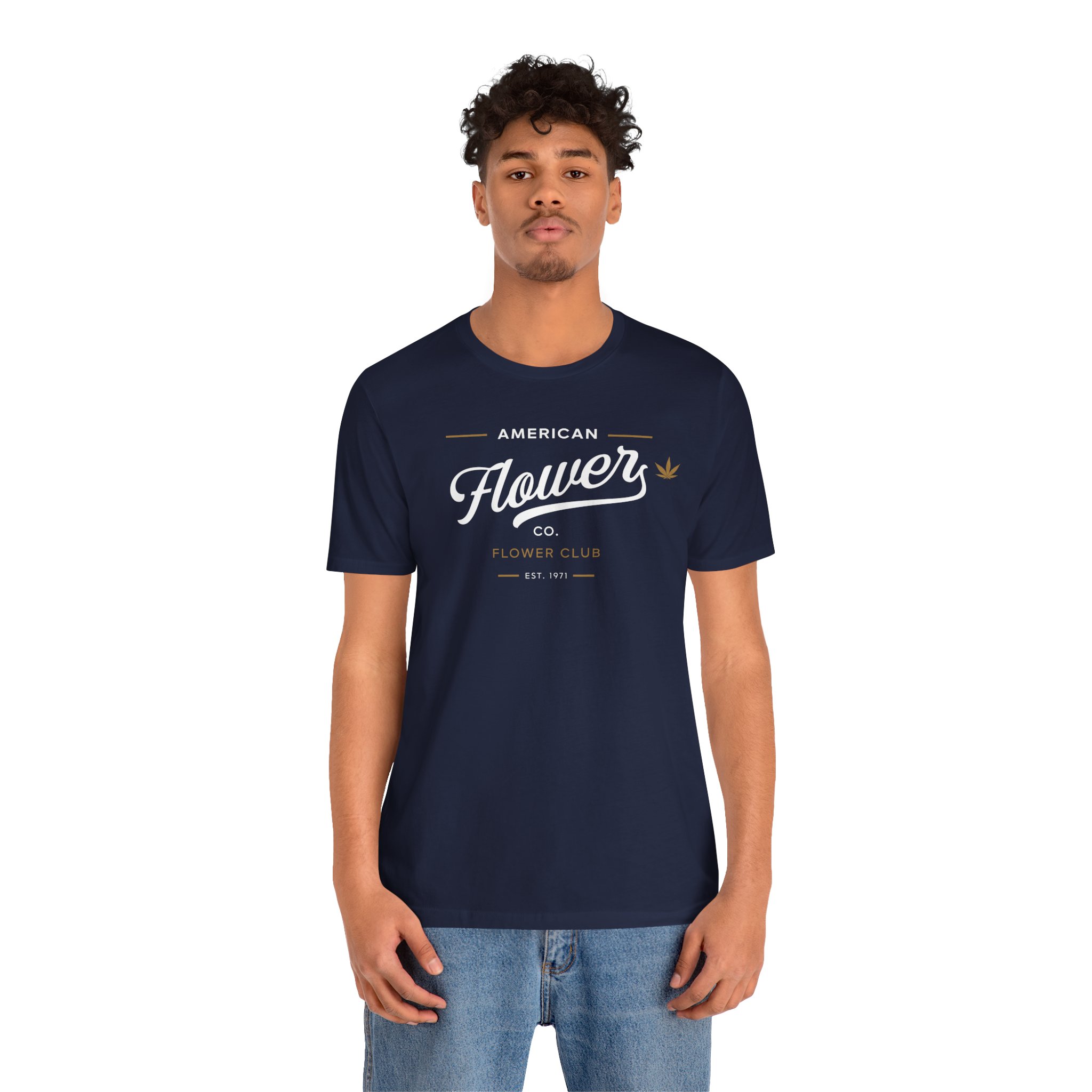 American Flower Co. Script Logo T-Shirt | Vintage Cannabis Lifestyle Tee | Unisex Jersey Short Sleeve Tee - Image 9