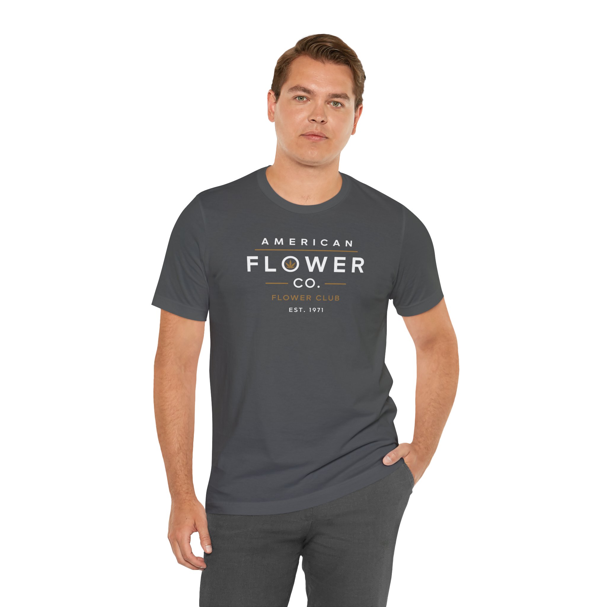 American Flower Co Shirt | Cannabis Lifestyle Tee | Flower Club T-Shirt | Vintage Streetwear | Bella Canvas 3001 Unisex Graphic Tee - Image 9