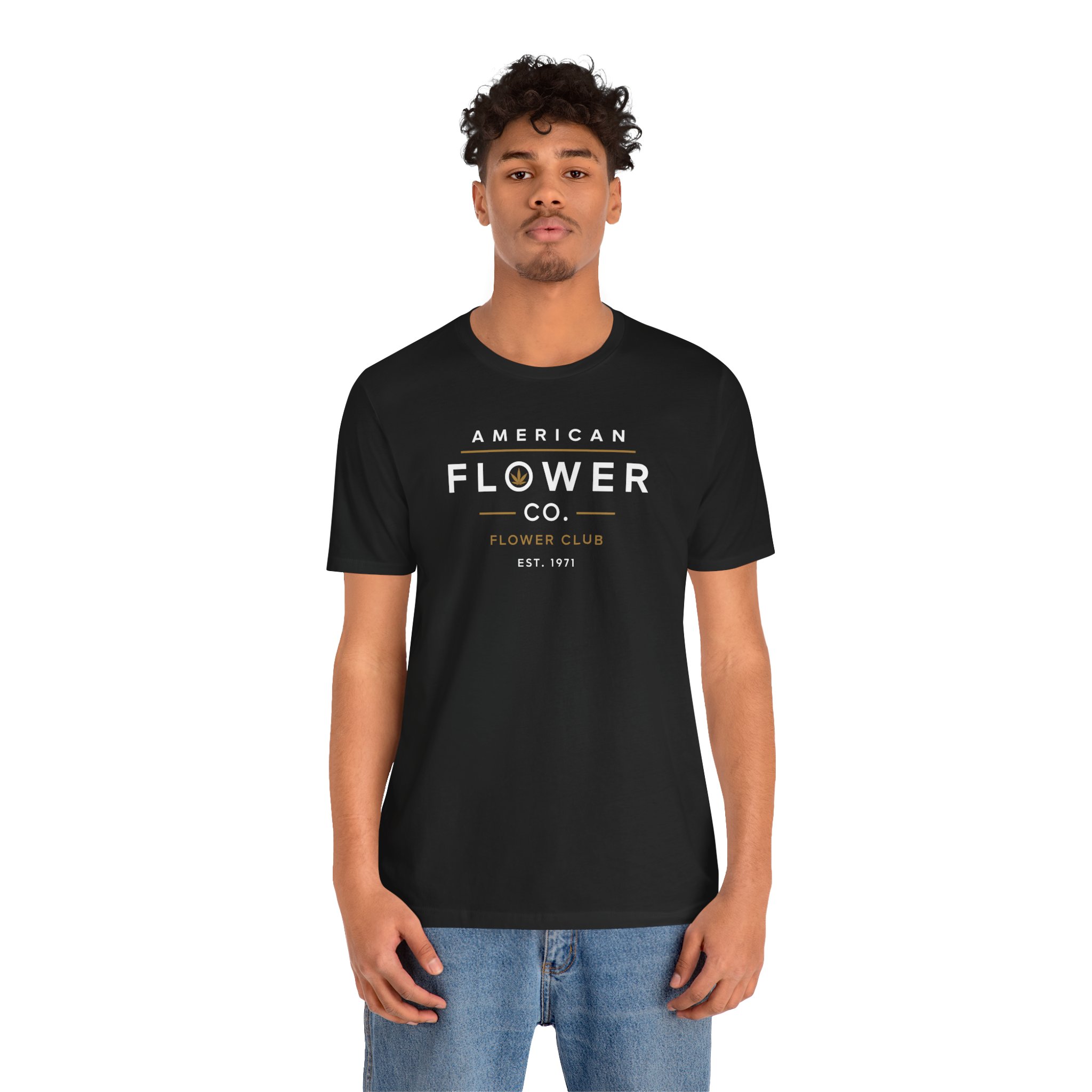 American Flower Co Shirt | Cannabis Lifestyle Tee | Flower Club T-Shirt | Vintage Streetwear | Bella Canvas 3001 Unisex Graphic Tee - Image 3