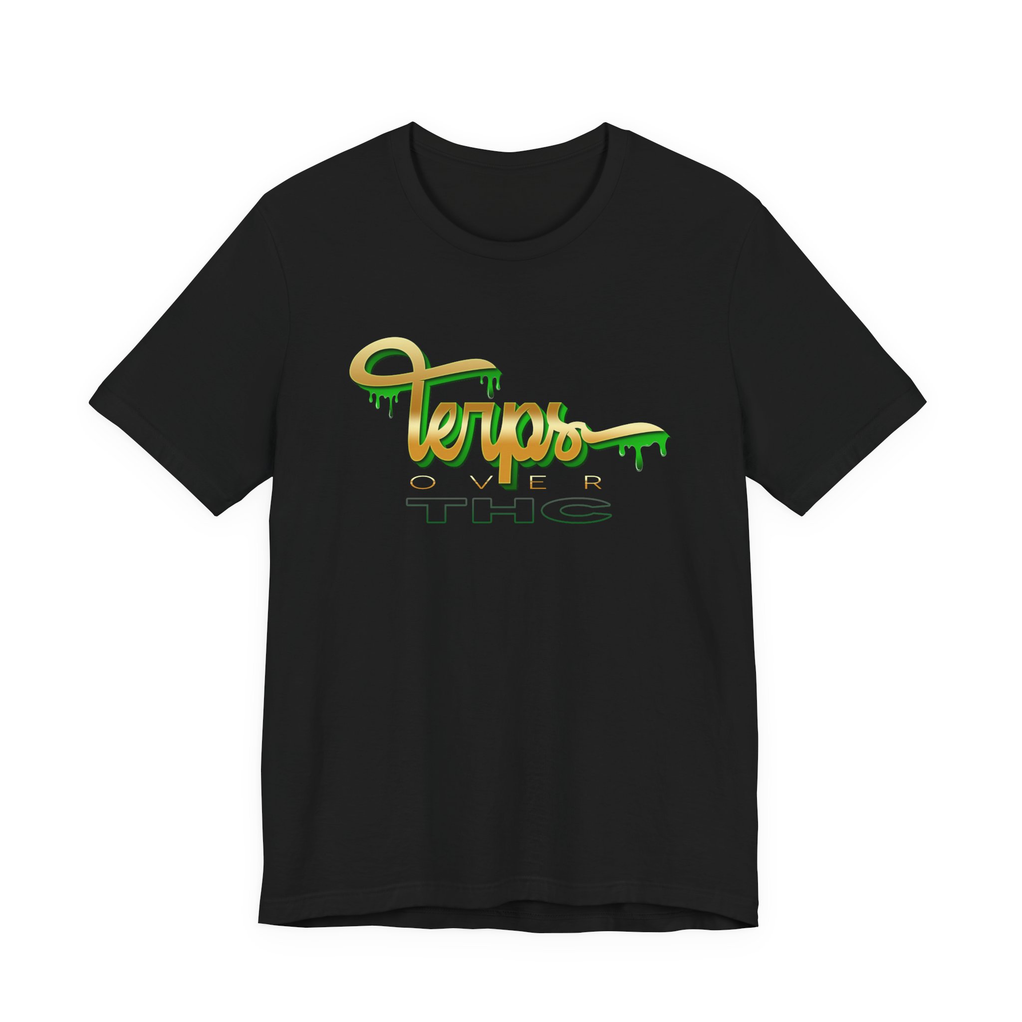 Terps Over THC T-shirt, Cannabis Connoisseur Tee, Hand Drawn Font Shirt, Cannabis Plant Terpenes, Unisex Jersey Tee, THC Levels Shirt - Image 2
