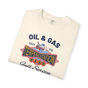 Oil & Gas Terpene Station T-Shirt | Hash Culture Graphic Tee | Comfort Colors 1717 Shirt | Solventless Cannabis Tee | Vintage Stoner Shirt