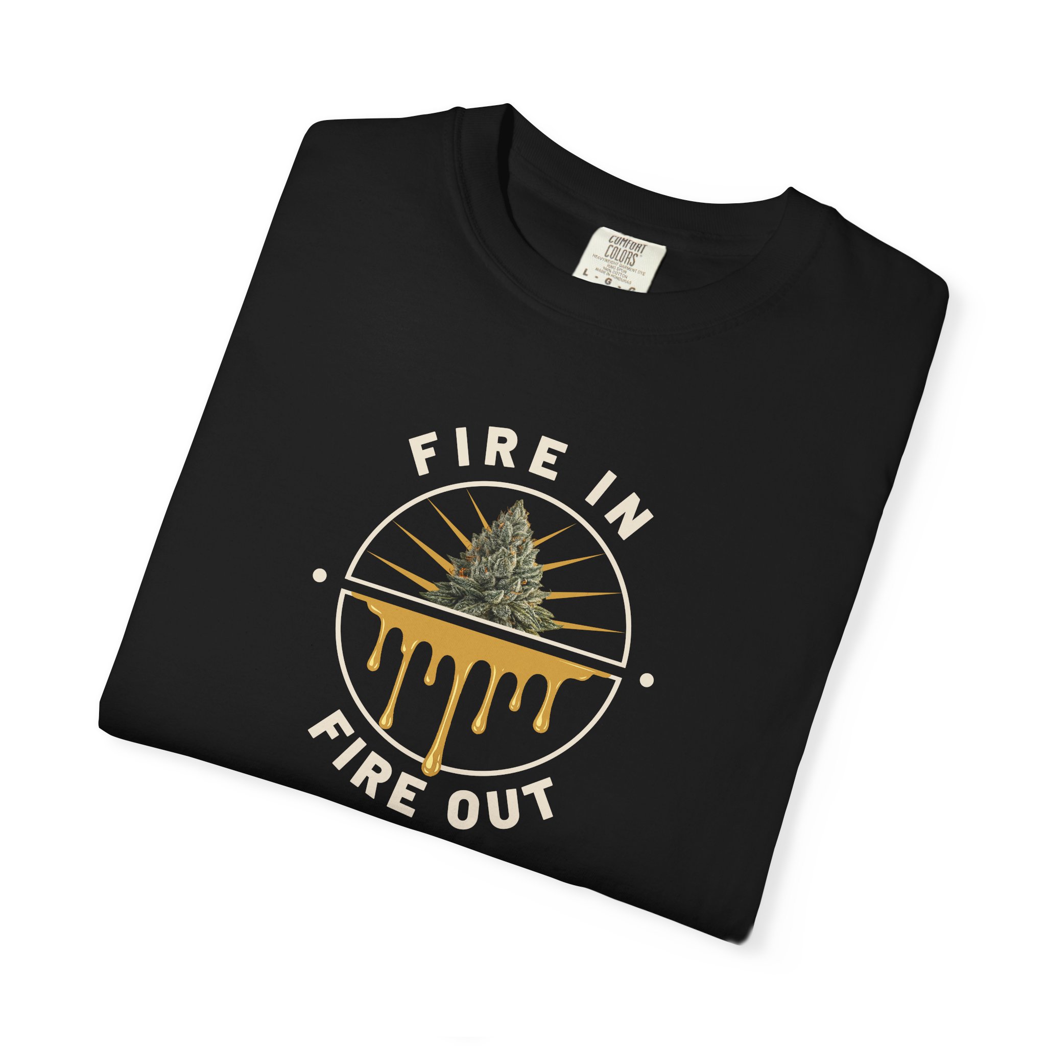 Fire In Fire Out Cannabis T-Shirt | Premium Solventless Hash Shirt | Rosin Culture Graphic Tee | Comfort Colors | Stoner Streetwear - Image 11