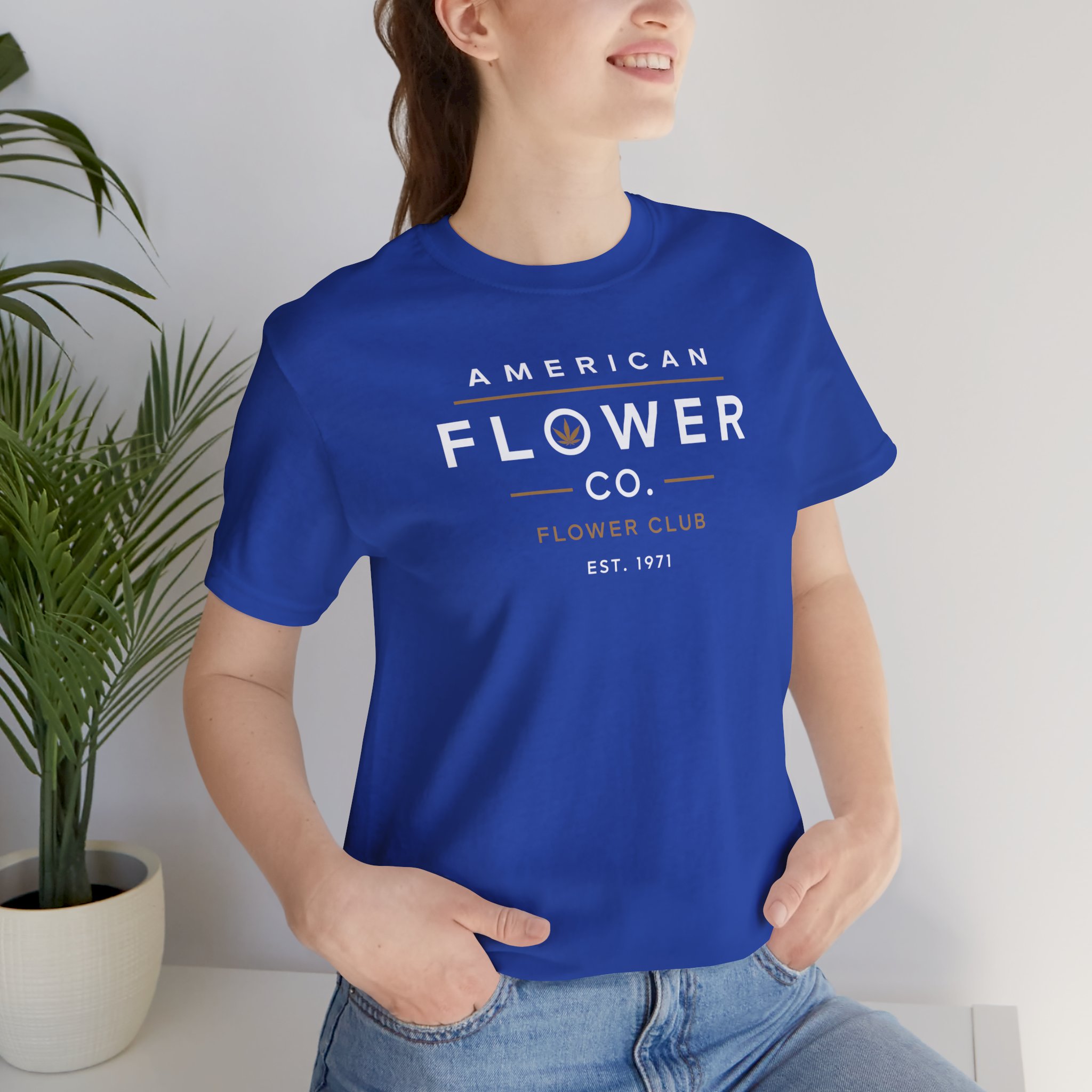 American Flower Co Shirt | Cannabis Lifestyle Tee | Flower Club T-Shirt | Vintage Streetwear | Bella Canvas 3001 Unisex Graphic Tee - Image 6