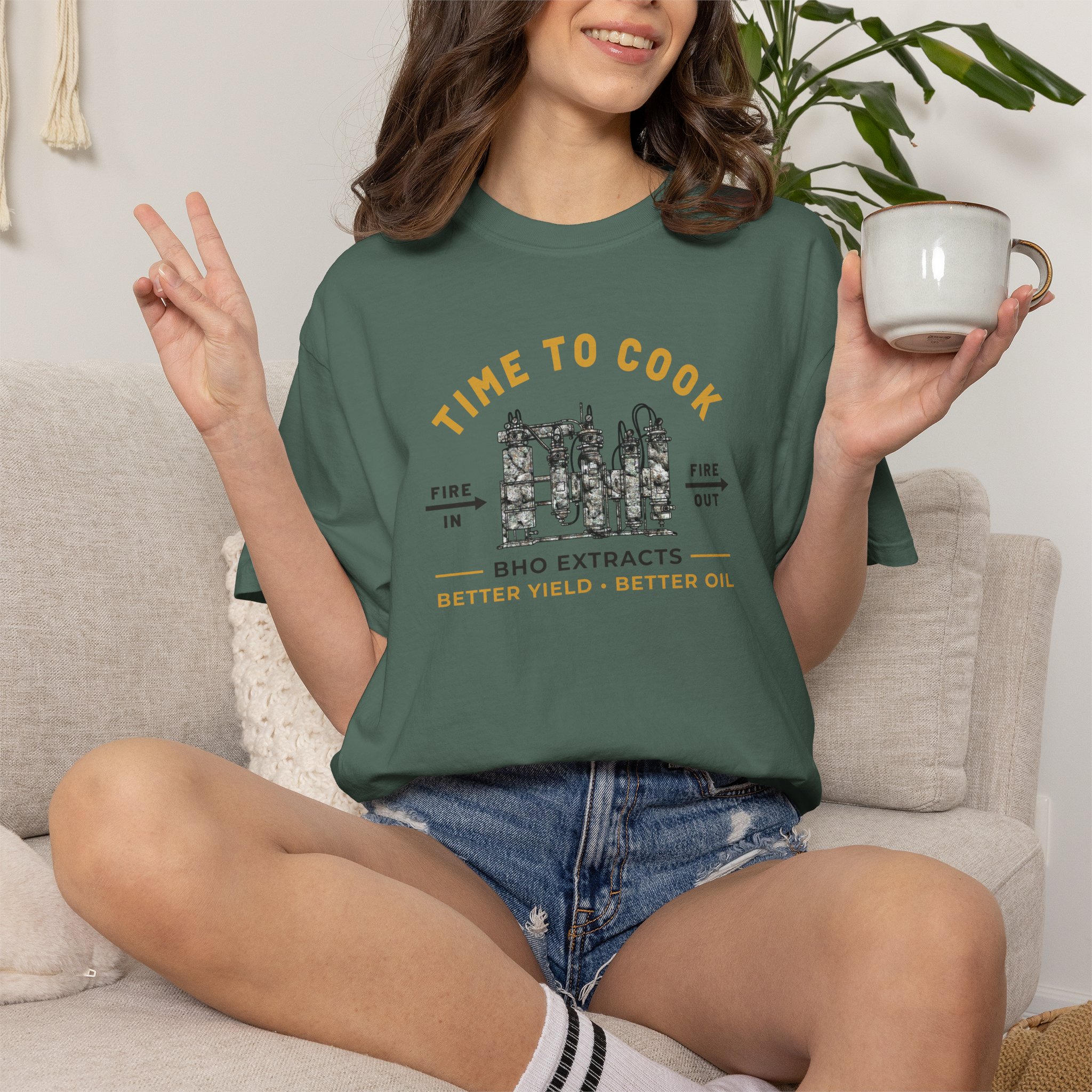 Cannabis Extraction T-Shirt | BHO Extracts Tee | Dab Shirt | Hash Maker Gift | Comfort Colors 1717 Graphic Tee - Image 10