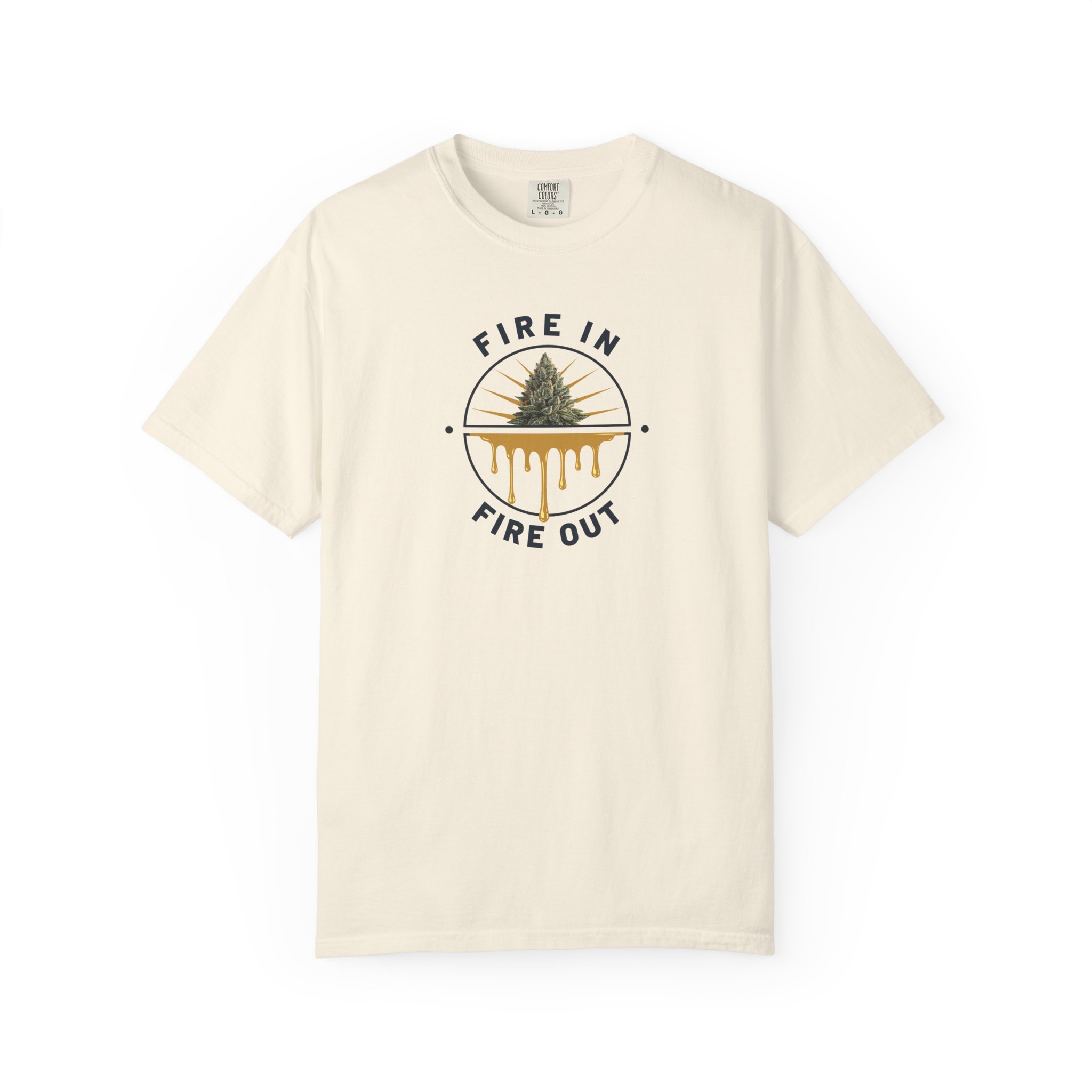 Fire In Fire Out Cannabis T-Shirt | Premium Solventless Hash Shirt | Rosin Culture Graphic Tee | Comfort Colors | Stoner Streetwear - Image 4