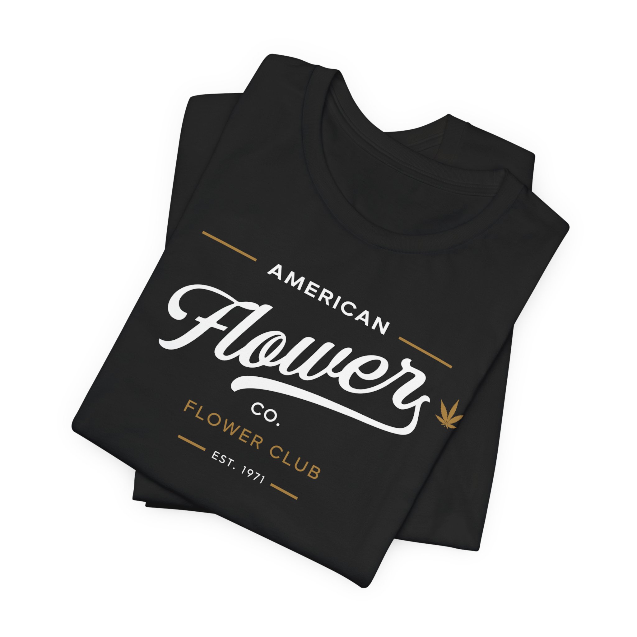 American Flower Co. Script Logo T-Shirt | Vintage Cannabis Lifestyle Tee | Unisex Jersey Short Sleeve Tee