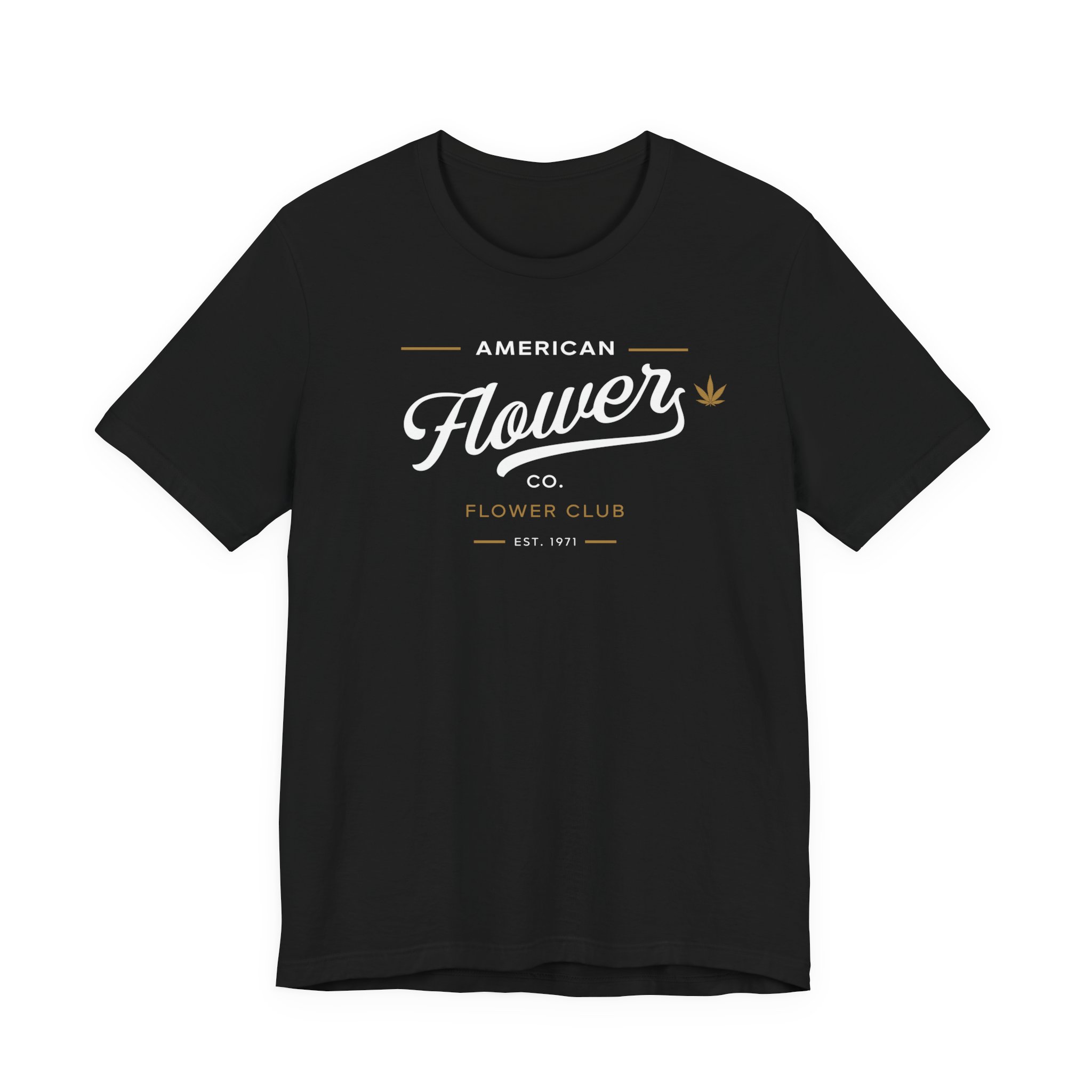 American Flower Co. Script Logo T-Shirt | Vintage Cannabis Lifestyle Tee | Unisex Jersey Short Sleeve Tee - Image 2