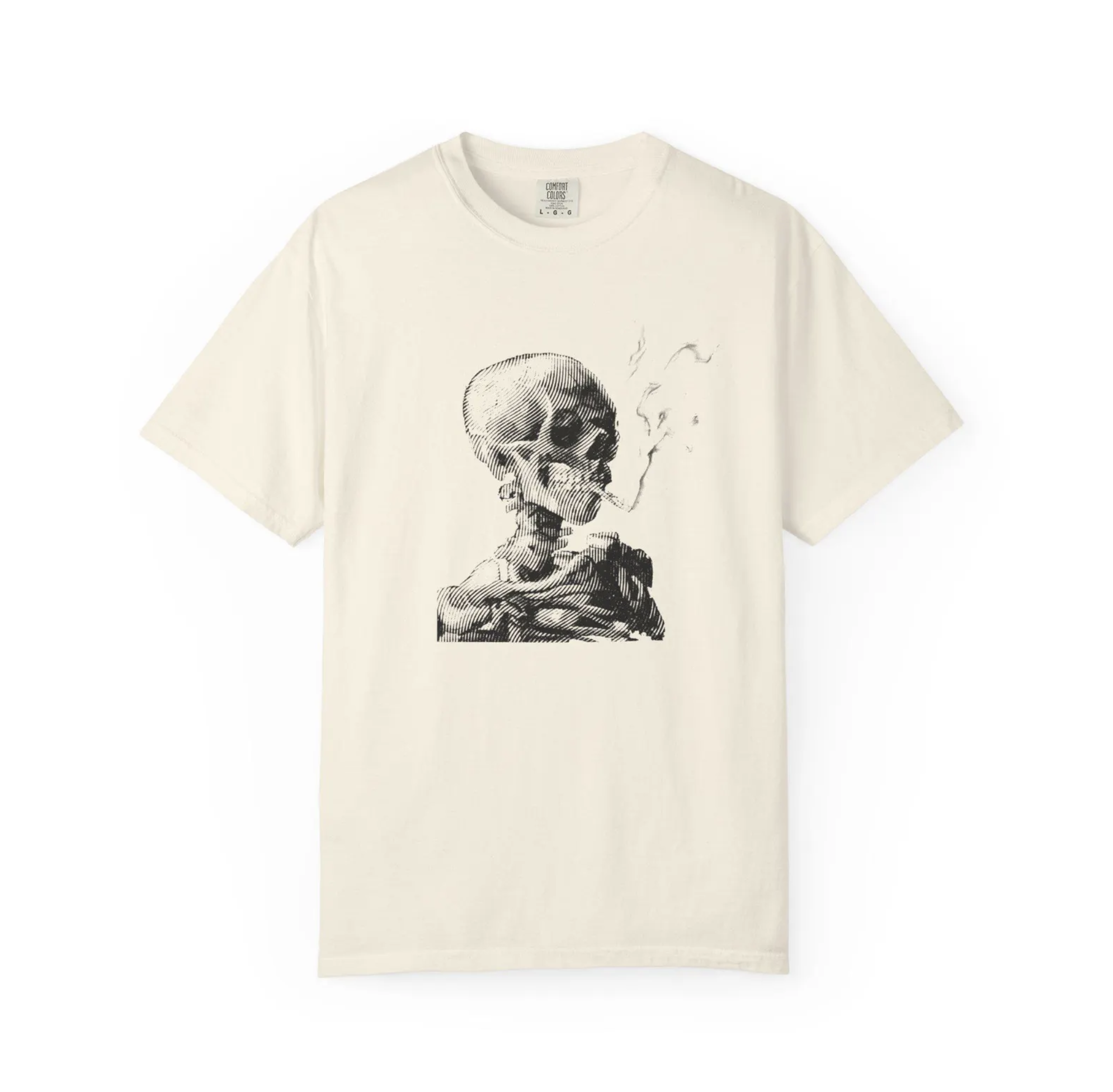 Vintage Smoking Skeleton Gothic Anatomy T-Shirt