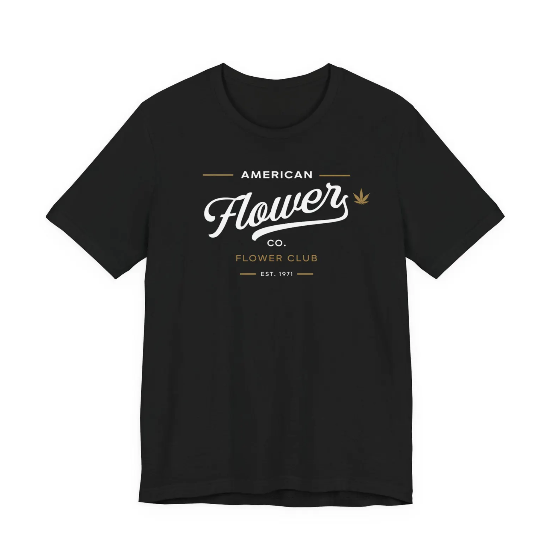 American Flower Co Script Logo Cannabis Lifestyle T-Shirt