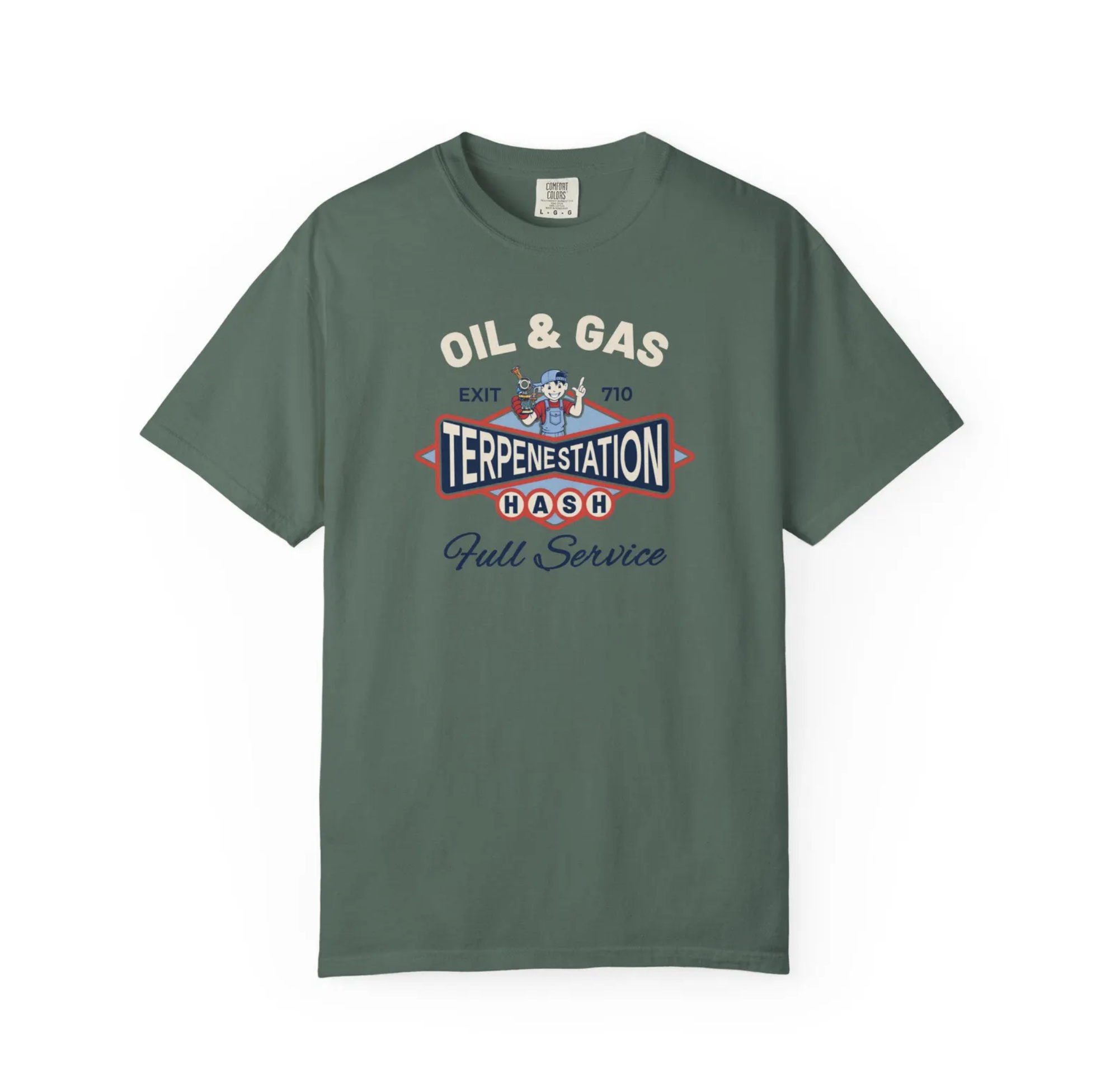 Oil and Gas Terpene Station Hash Culture Cannabis T-Shirt